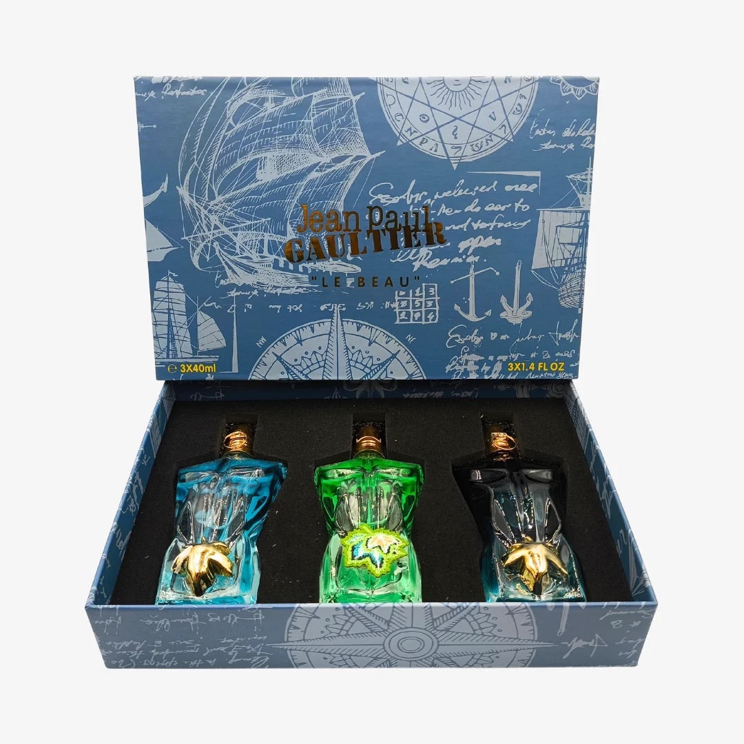 Pack de 3 Miniaturas Jean Paul Gaultier Le Beau (Azul + Verde + Negro) 3x40ml